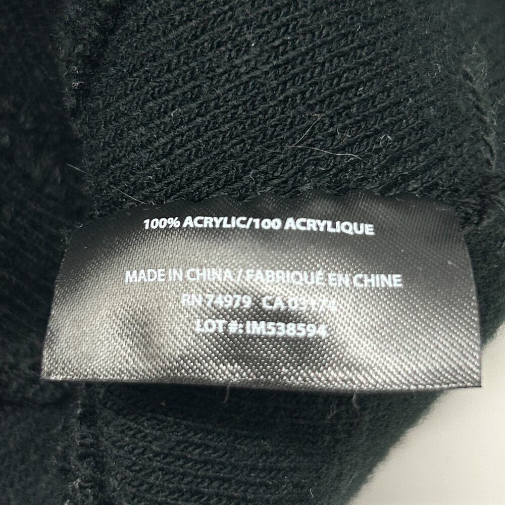 Parasuco Jeans Beanie Winter Hat Toque Streetwear Flip Cuffed Black Acrylic - Picture 9 of 9